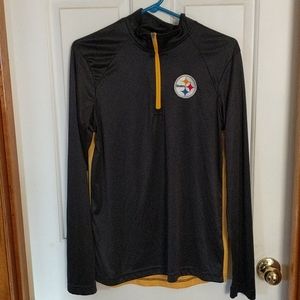 Steeler half zip NFL long sleeve shirt
